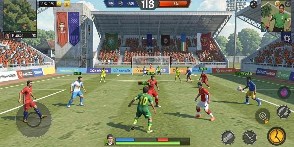 Level permainan yang penuh warna dan menantang.