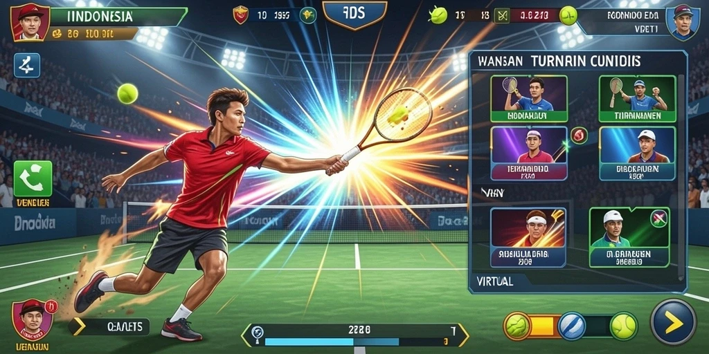 Screenshot ini menggambarkan interaksi karakter yang menarik di dalam permainan.