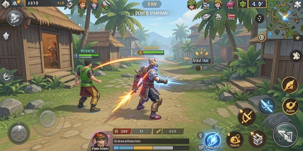 Fitur multiplayer yang memungkinkan bermain bersama teman.