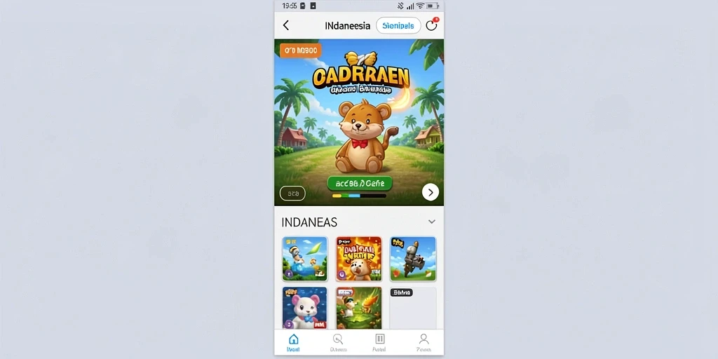 Menu permainan yang beragam dan mudah diakses.
